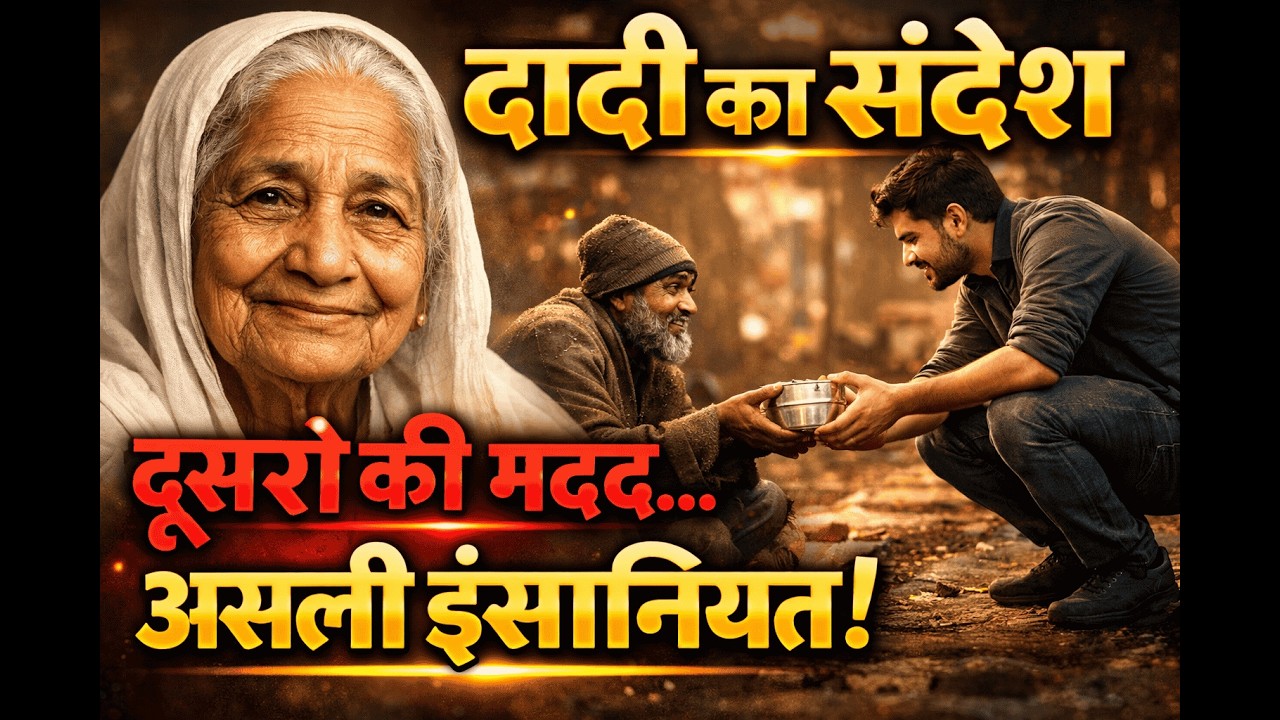 दादी का संदेश: दूसरों की मदद करना ही असली इंसानियत है|Grandmother Message|#dadi #emotionalstory