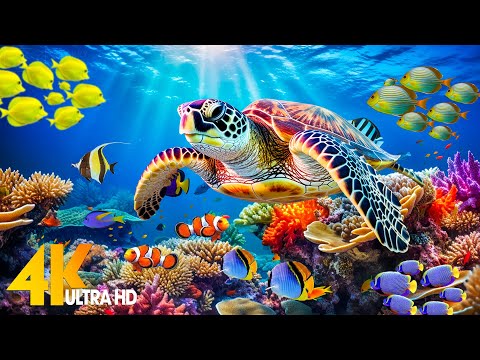 Ocean 4K - Sea Animals for Relaxation, Beautiful Coral Reef Fish in Aquarium (4K Video Ultra HD) #6