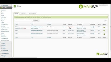 MainWP - Backup your Wordpress Sites with MainWP