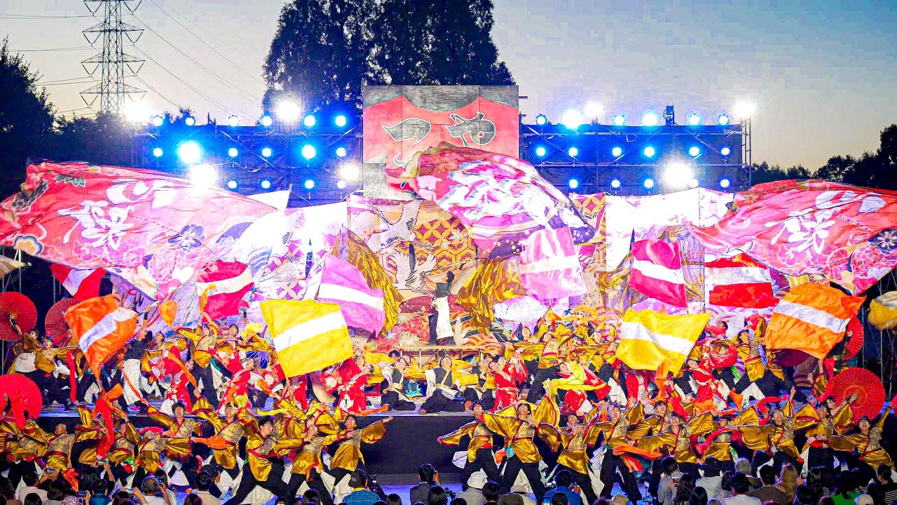 [4K] 京都よさこい連 心粋　こいや祭り 2025 土曜日 中夜祭