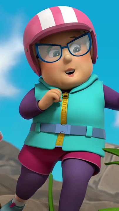 Ms. Marjorie Surfs Down a Volcano Eruption! #pawpatrol #shorts