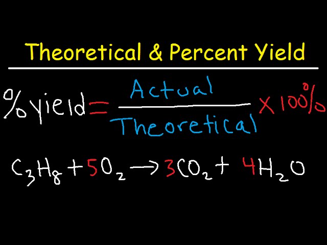 Length required. Percent Yield. Yield Formula. Finding limiting reactants and theoretical Yields.