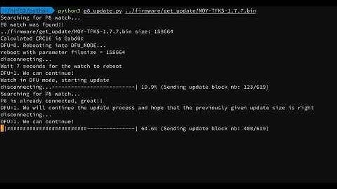 P8 watch BLE update with python (Bleak API) on Mac V0.1