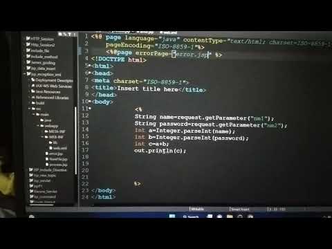 Exception handling using web.xml in JSP file