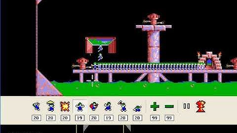 Lemmings Fun Level 9: As long as you try your best!