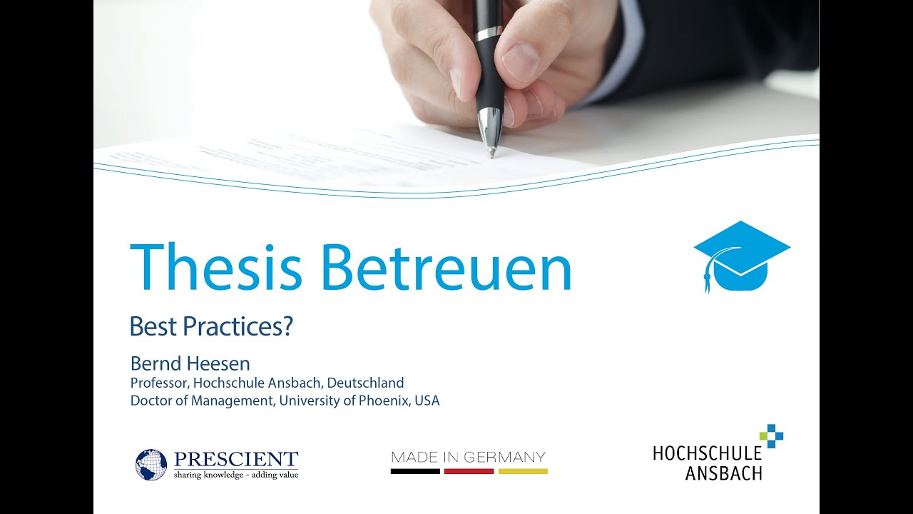 Betreuung von Bachelor- oder Master-Theses (Prof. Heesen, Hochschule Ansbach)