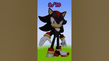 Rate pixel art with Sonic characters in minecraft from 1 to 10#shorts