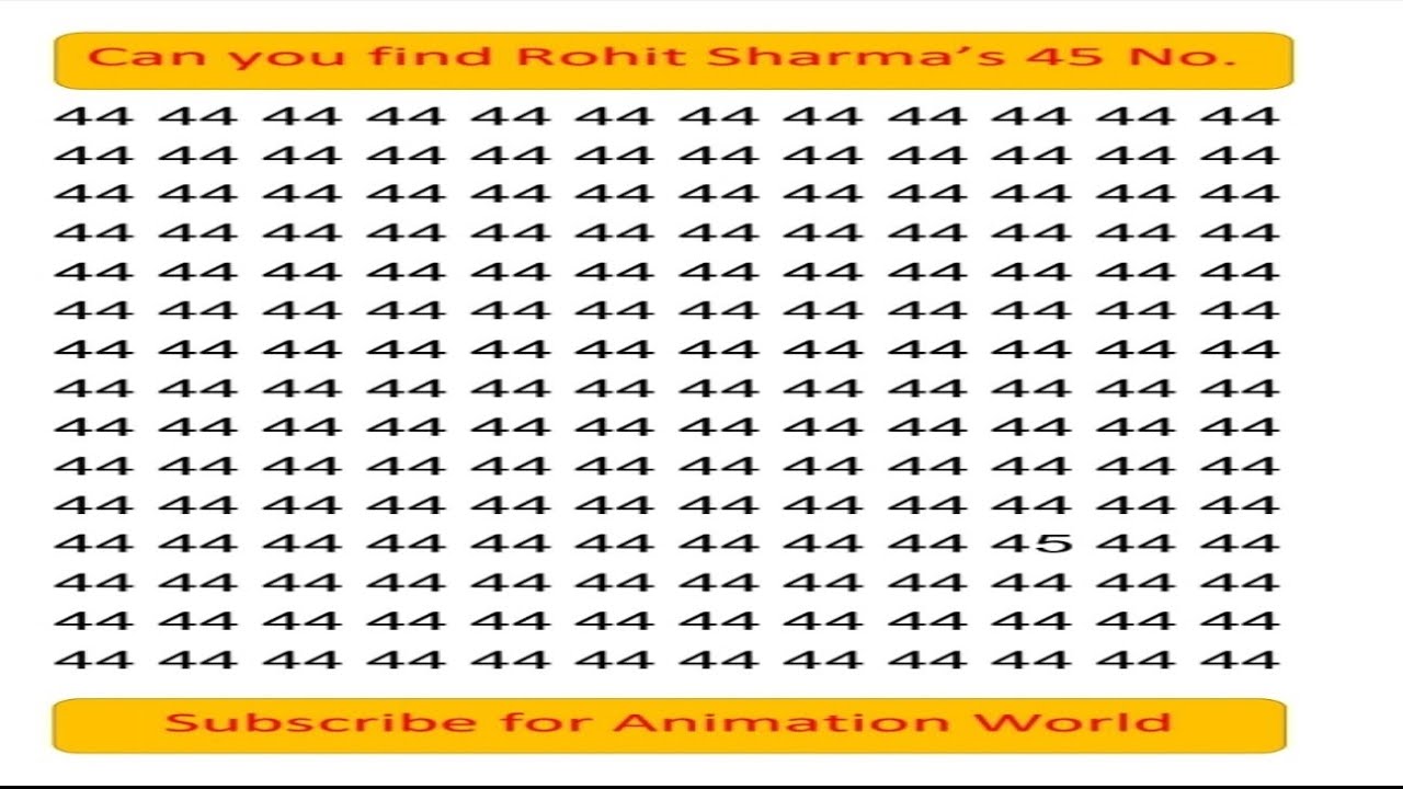 can you find Rohit Sharma's 45  number