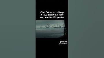 Chris Columbus pulling up in 1942 blasting that fetty  wap on his jbl speaker