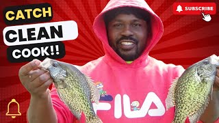 Catch, Clean, and Cook Slabs!! Crappie \& Bluegill Fishing!! #fishing