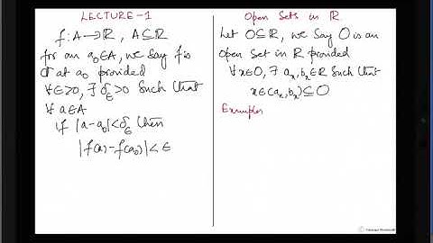 Topology Lecture Series Lec  1