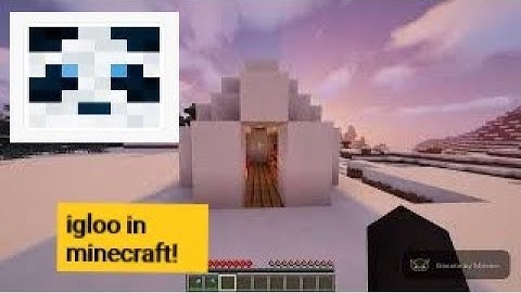Minecraft igloo tutorial