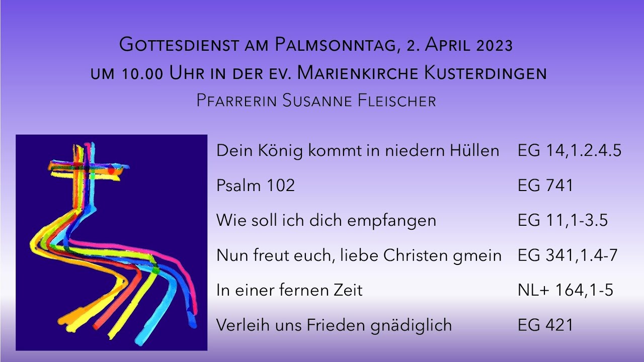 Gottesdienst am Palmsonntag, 2. April 2023 - YouTube