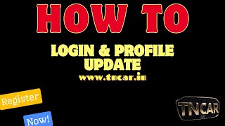 How to Login And Profile update before Ad Posting | www.tncar.in screenshot 1