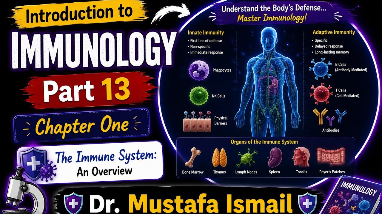 Introduction to Immunology Part 13 Dr. Mustafa Chapter One - YouTube