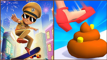 Little Singham Supe Skater vs Tippy Toe 3D - All Levels Gameplay iOS,Android Part 1