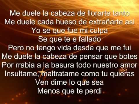 Me duele la cabeza letra - Hector Acosta "El Torito"