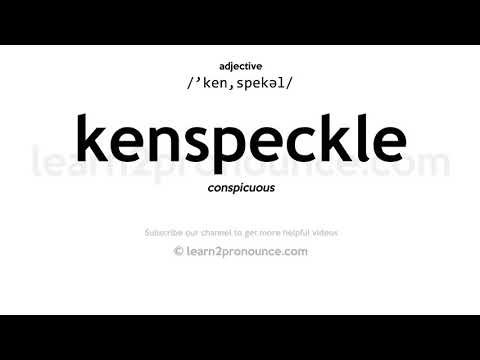 Video: Este kenspeckle un adjectiv?