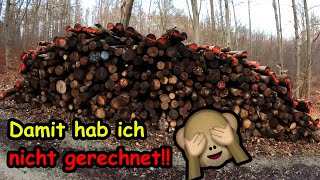 ❤️ Meine Stammholzbestellung ist endlich fertig ❤️ - Baumscheiben vorspalten und Stammholz laden