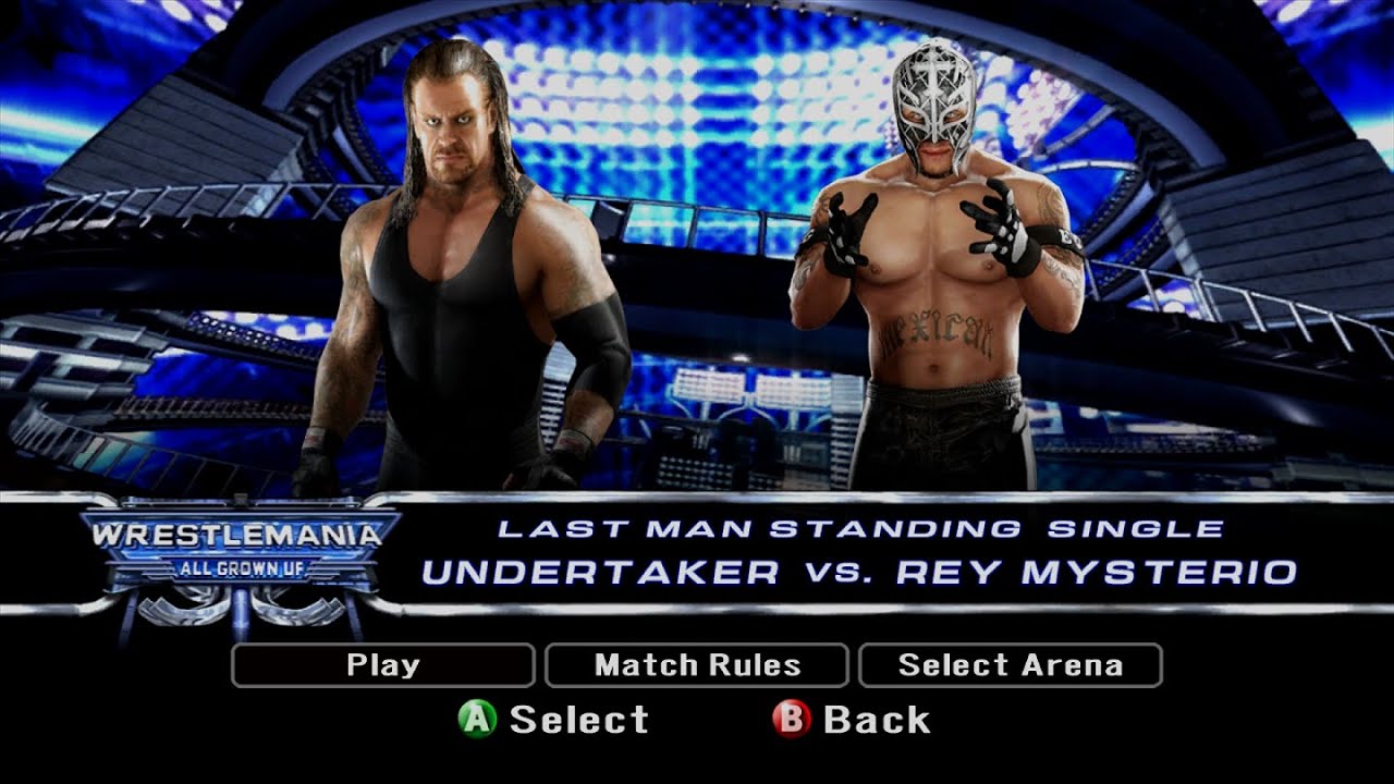 WWE SmackDown vs. Raw 2008 | Undertaker vs.Rey Mysterio | Last Man