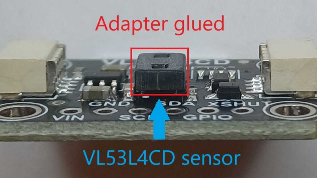 How to mount  cover glass on VL53L4CD laser with adapter