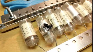 Testing a New Tesla Coil Capacitor Bank