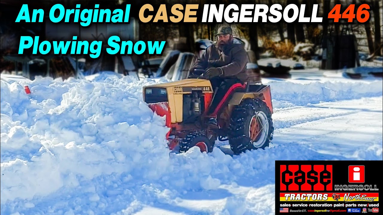 Original Case Ingersoll 446 plowing snow in the Northeast USA in the