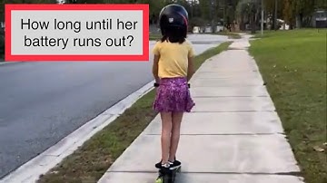 How long will a fully charged 20v 4AH Dewalt battery last on a Razor E90 scooter? How fast is it?