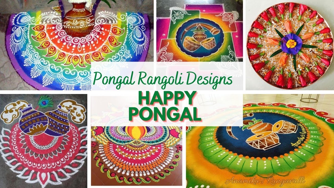 Latest top pongal rangoli designs 2023//pongal decoration ideas at ...