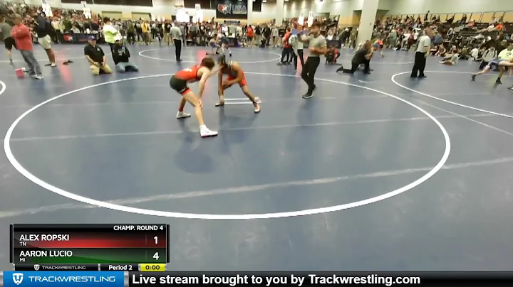 132 Lbs Champ. Round 4 - Aaron Lucio, MI Vs Alex R...