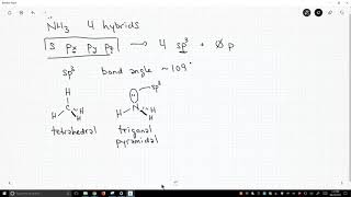 hybridization ammonia sp3