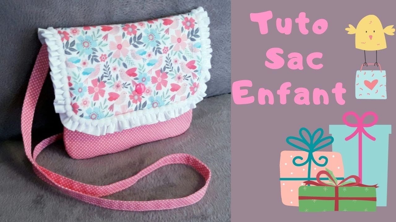 Sac à main petite fille en tissu bandoulière - Joli cadeau pour bébé &  fillette