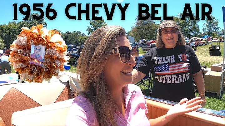 1956 CHEVROLET BEL AIR CONVERTIBLE WITH RUTH AT TH...