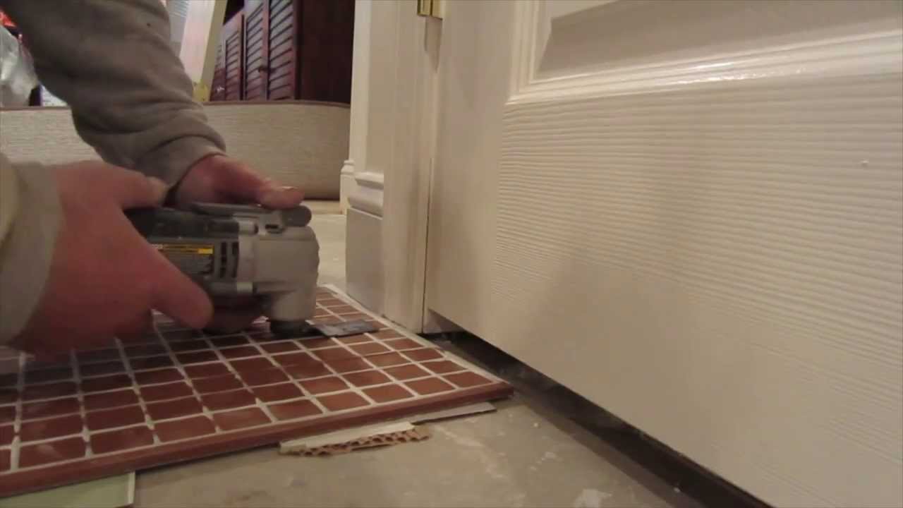 How To Undercut A Door Casing For Tile With An Oscillating Saw