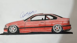 How to draw E36  الفيديو المنتظر  BMWل