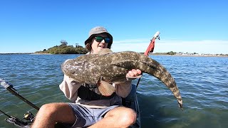 Catching GIANT Flathead from a Kayak!?!