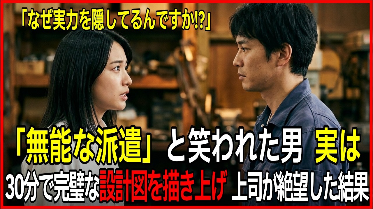 「なんで実力を隠すんですか…」仕事ができるとバレるのが嫌な派遣の俺。真面目な女性社長を助けた結果、俺が『伝説の天才設計者』と判明し悪徳チーム長が絶望する結末【感動する話】【朗読】