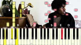 Daniel Caesar - Blessed [#reggiewatkins piano synthesia tutorial]