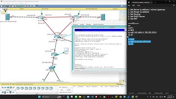 Cisco Packet Tracer (โจทย์ Internet) NAT DHCP DNS Routing
