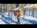 I built a cozy tree house and i live ln lt covered with snow