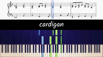 How to play piano part of Cardigan by Taylor Swift