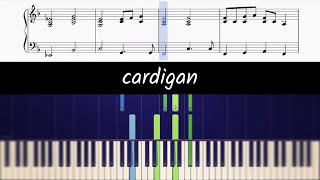 How to play piano part of Cardigan by Taylor Swift