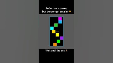 Reflective squares, but border get smaller #simulation  #satisfying