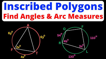 Find Angles & Arc Measures of Inscribed Polygons | Geometry | Eat Pi