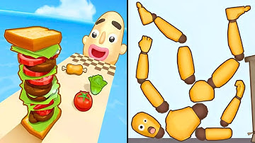 SANDWICH RUNNER vs RAGDOLL BREAK (Kick & Break) — Satisfying ASMR Gameplay Showdown Android iOS 2025