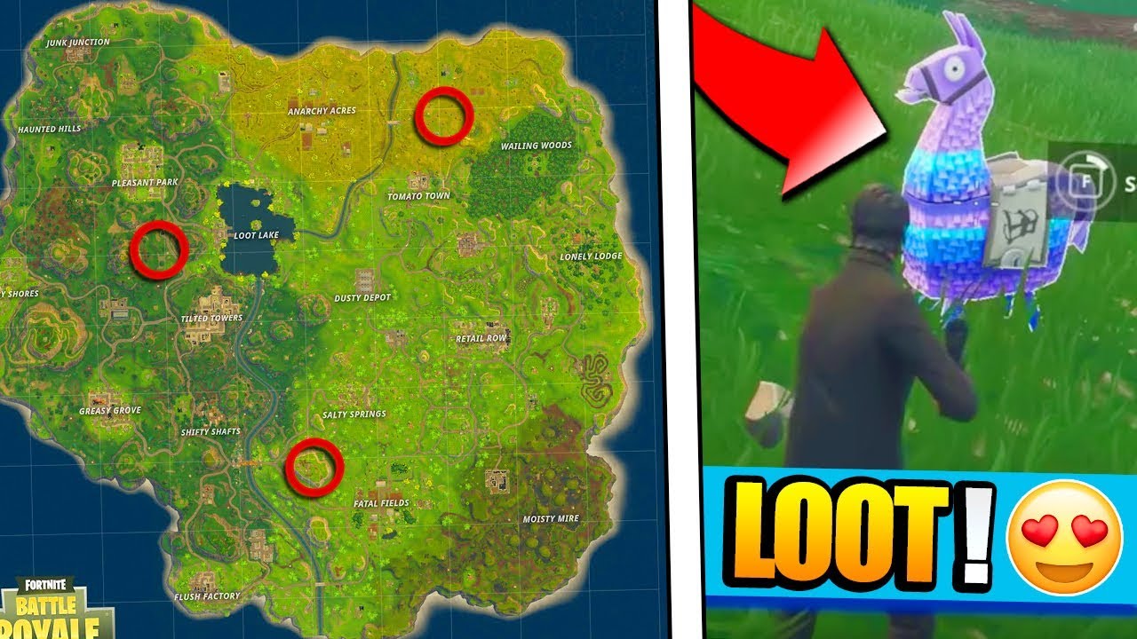 FORTNITE LOOT LLAMA SUPPLY DROP LOCATIONS! (How to Find ... - 1280 x 720 jpeg 197kB