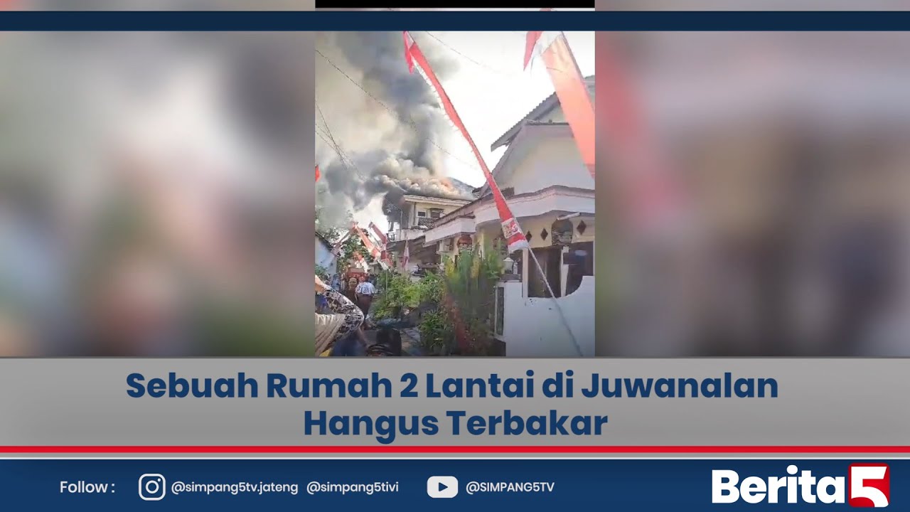 Sebuah Rumah 2 Lantai di Juwanalan Hangus Terbakar