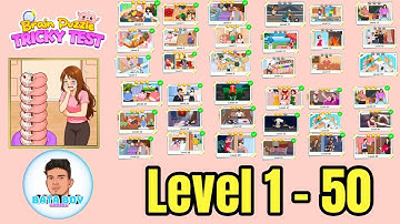 Brain puzzle tricky test all levels solution walkthrough | 1 - 50 | bata boy gaming 