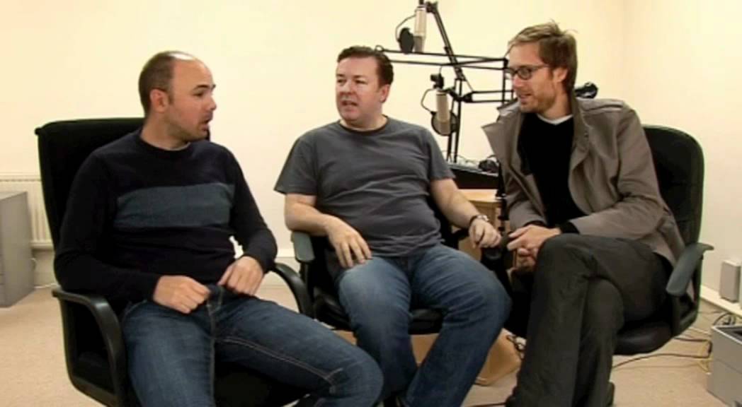 Ricky Gervais, Stephen Merchant and Karl Pilkington - moaning and the