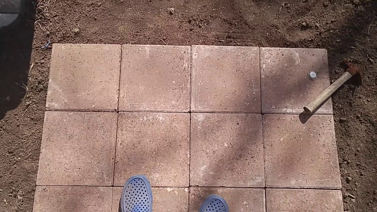 HOW "NOT" TO BUILD A PATIO USING CONCRETE BLOCKS...works for me! - YouTube